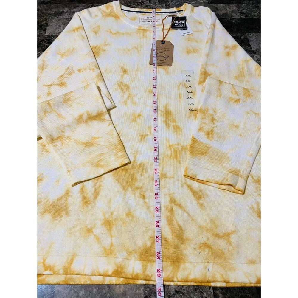 Weatherproof Vintage Mens Long Sleeve XXL Created for Macys Yellow Shirt NEW $70